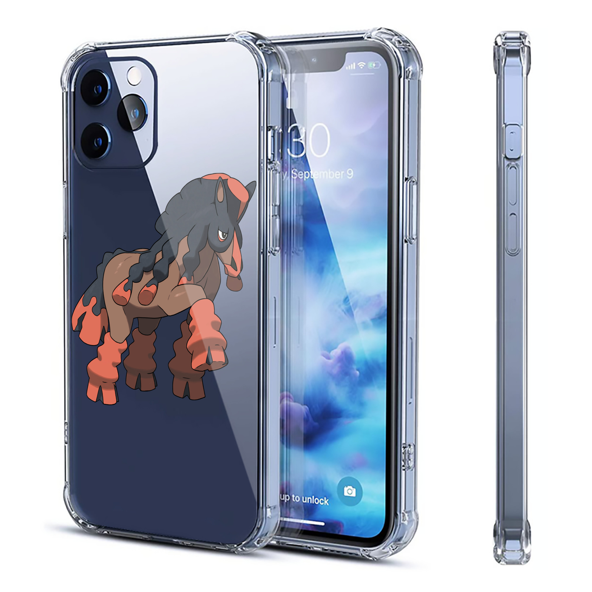（画像用） ポケットモンスター Pokémon 【iPhone 12シリーズ対応】透明スマホケース（クリアソフトケース）